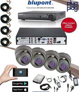 blupont ProHD 4 Channel 4 Camera and Accessories Kit